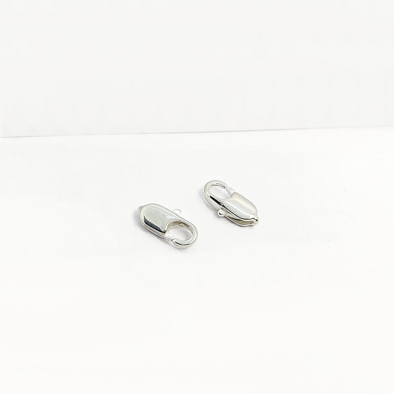 Handcrafted Silver Overlay Rectangular Lobster Clasp from India with polished finish