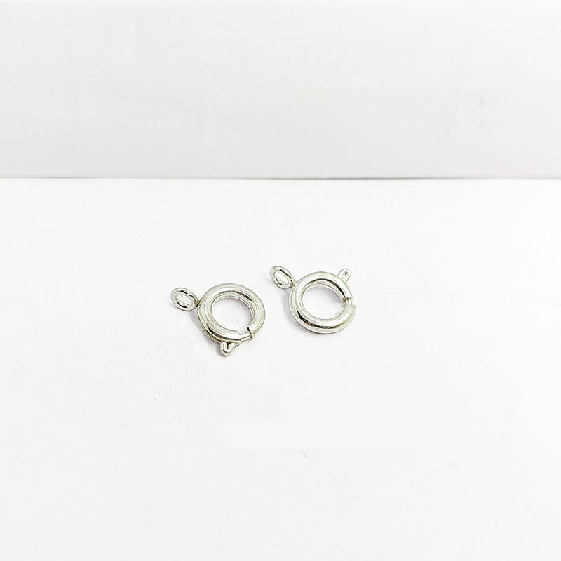 Handcrafted Silver Overlay Spring Ring Clasp from India with polished finish