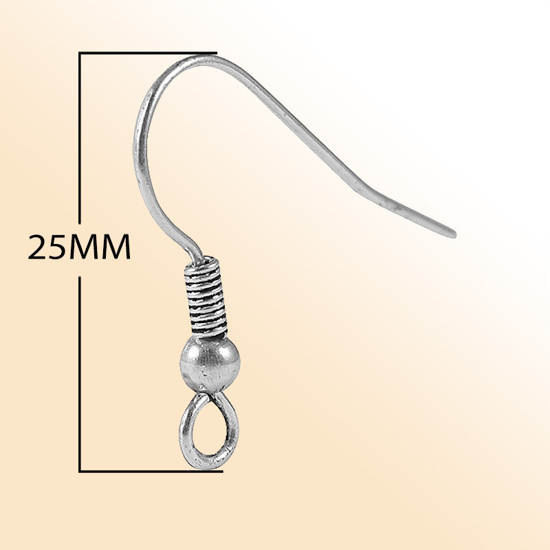 Handcrafted Silver Overlay Fish Hook Earwire from India for earring making