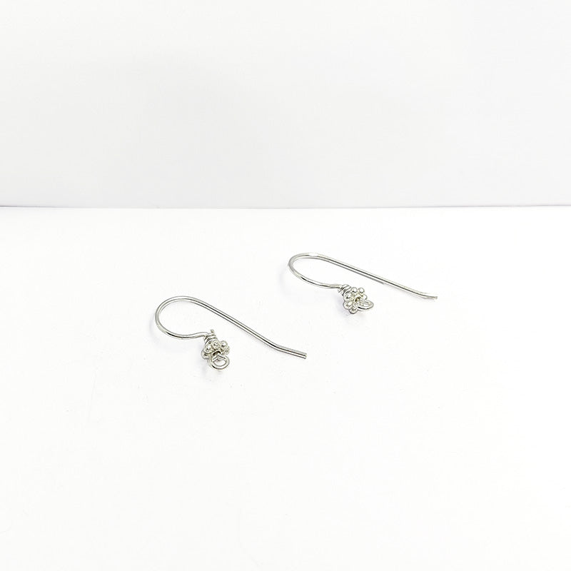 Handcrafted Silver Overlay Beaded Earwire from India for jewelry making