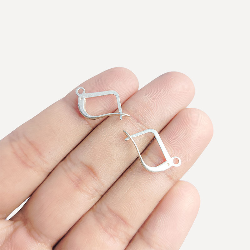 Handcrafted Silver Overlay Leverback Earwire from India for jewelry making