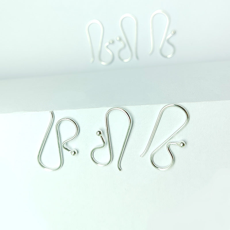 Handcrafted Silver Overlay Hook Earwire from India for jewelry making