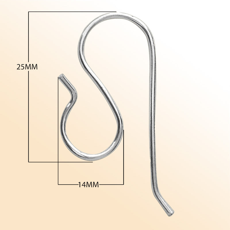 Handcrafted Silver Overlay S-Shaped Earwire from India for elegant jewelry designs