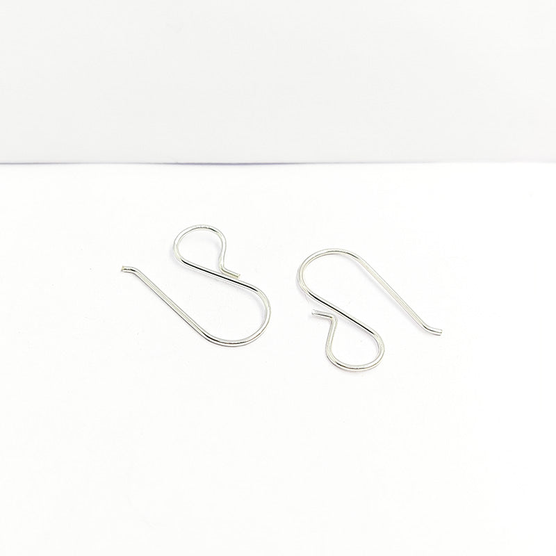 Handcrafted Silver Overlay S-Shaped Earwire from India for elegant jewelry designs