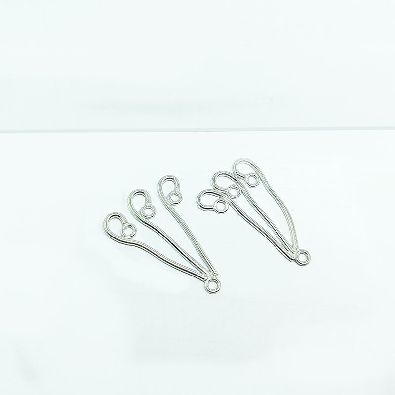Handcrafted Silver Overlay Triple Drop Earwire from India with polished silver overlay finish
