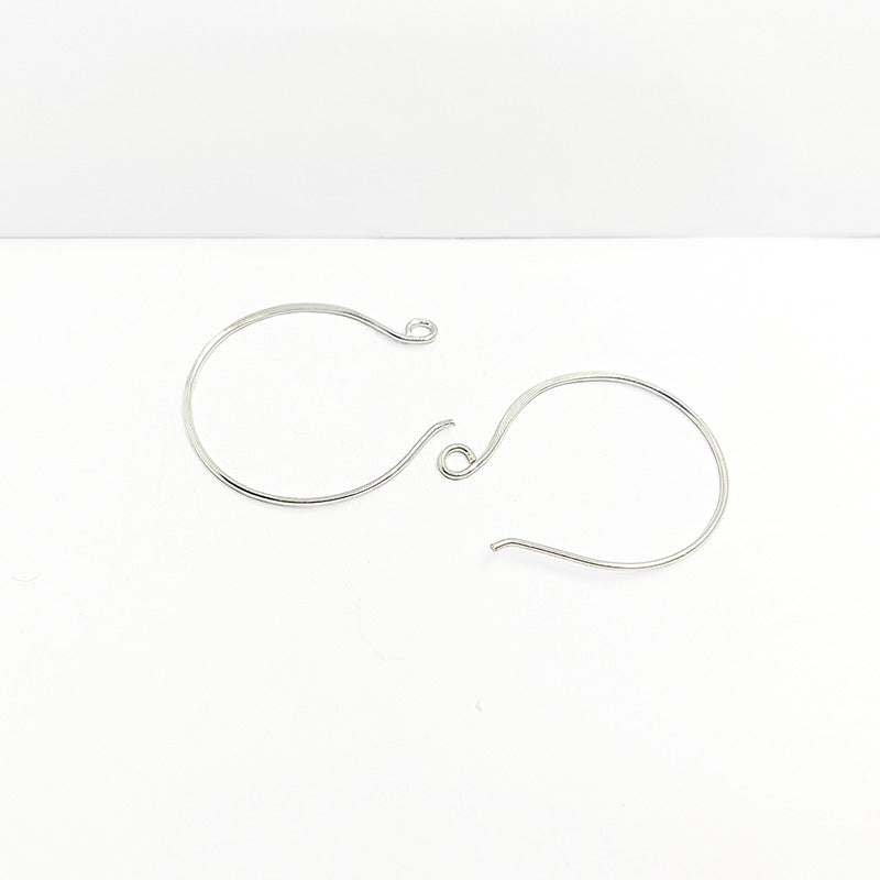 Handcrafted Silver Overlay Round Earwire from India with polished silver overlay finish