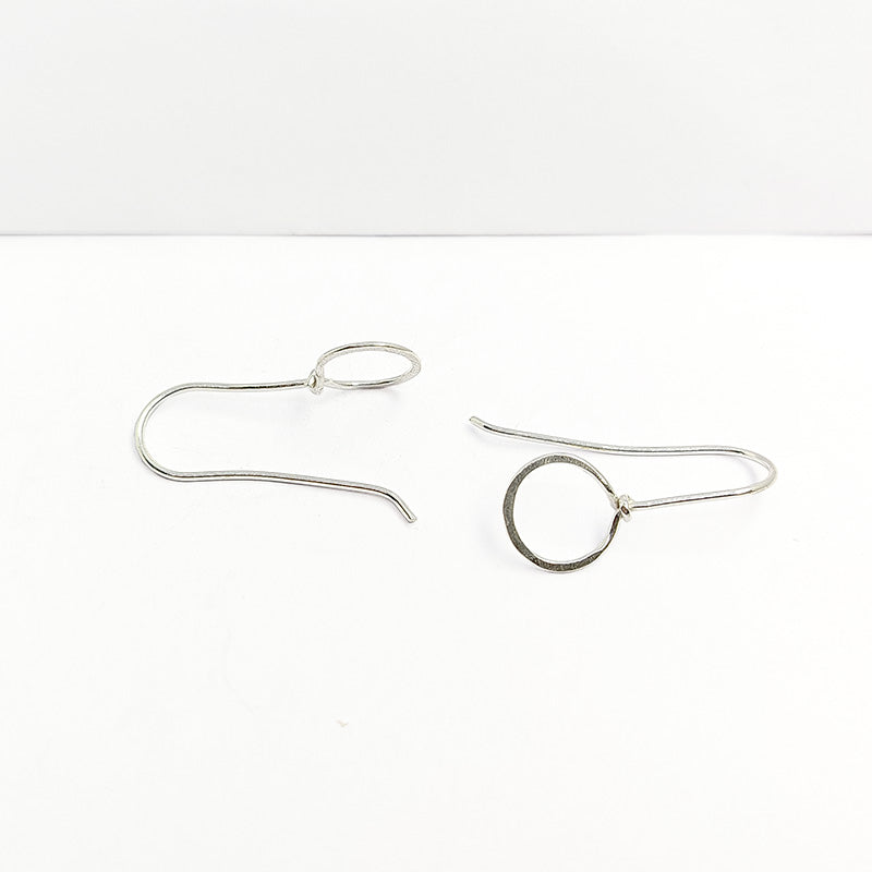 Handcrafted Silver Overlay Round Loop Earwire from India with polished silver overlay finish