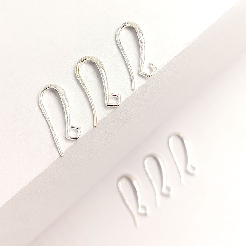 Handcrafted Silver Overlay Classic Hook Earwire from India with polished silver overlay finish