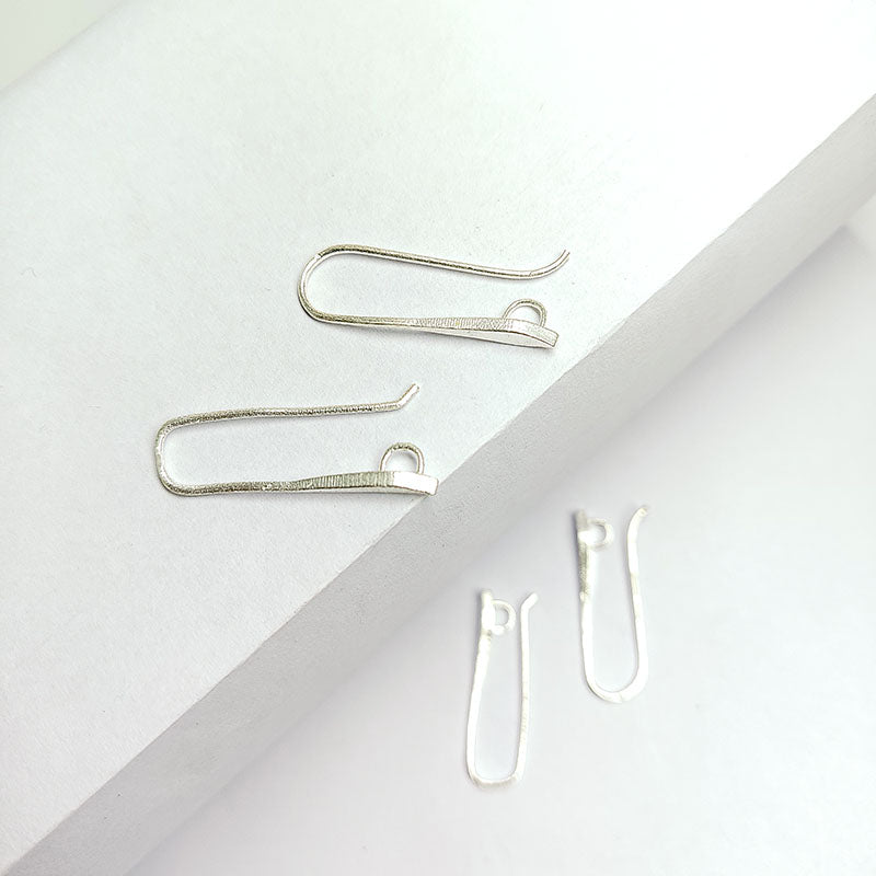 Handcrafted Silver Overlay Sleek Drop Earwire from India with polished silver overlay finish
