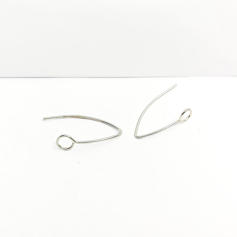 Contemporary silver overlay arch earwire handcrafted in India