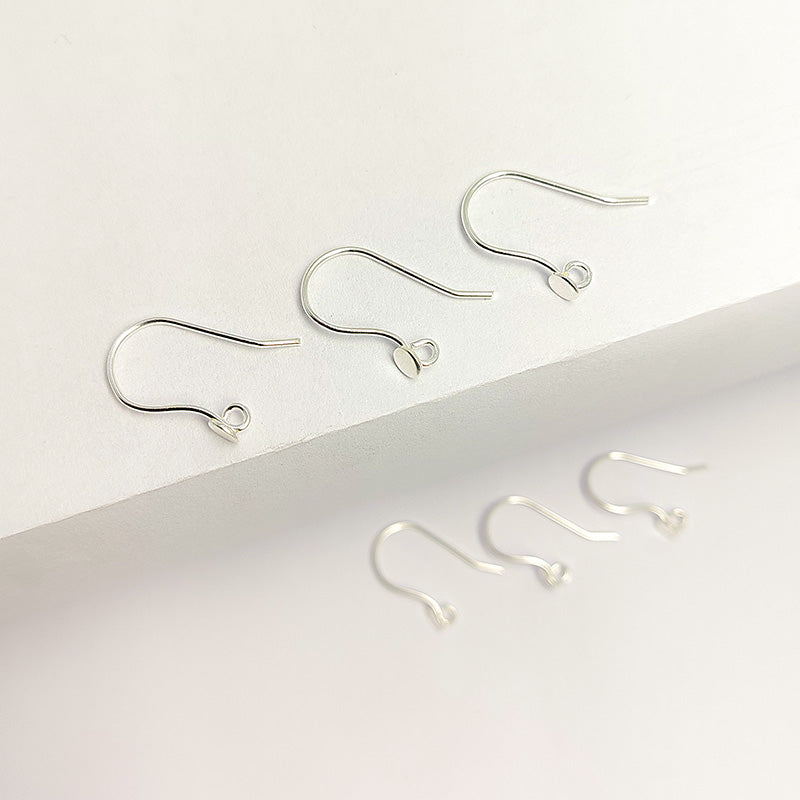 Elegant silver overlay disc earwire handcrafted in India