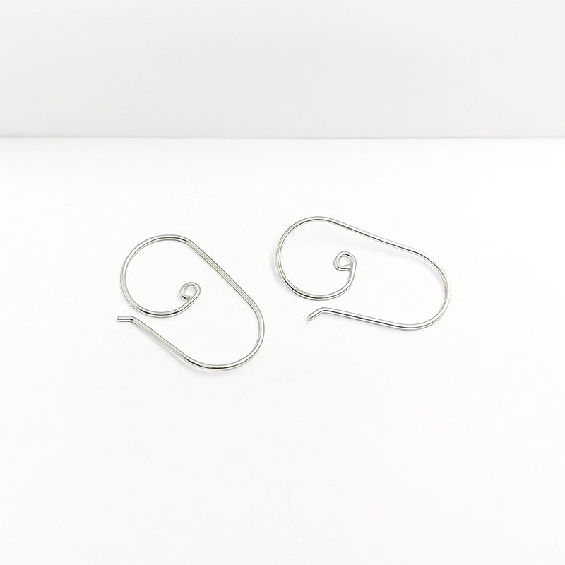 Contemporary silver overlay spiral earwire handcrafted in India
