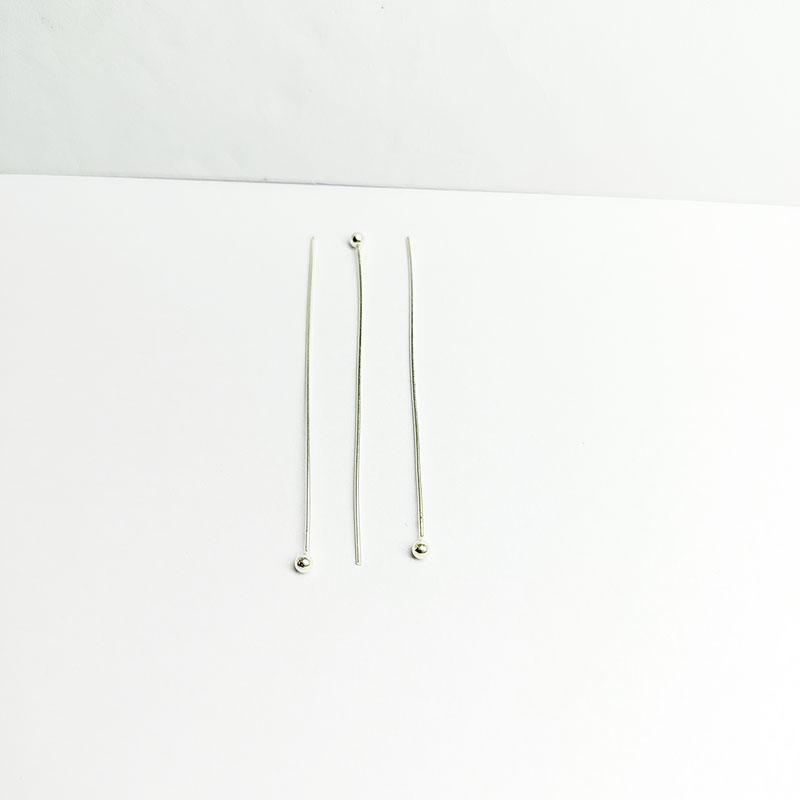 Handcrafted silver overlay ball headpin made in India for jewelry making