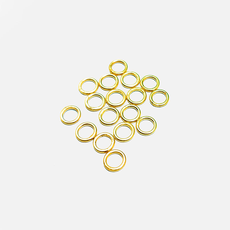 Elegant 18K Gold Overlay Over Copper circular jewelry accent handcrafted in India with polished finish