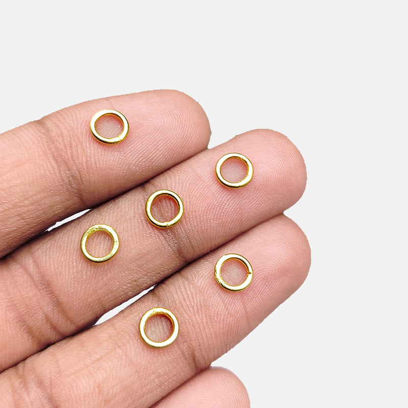 Elegant 18K Gold Overlay Over Copper circular jewelry accent handcrafted in India with polished finish