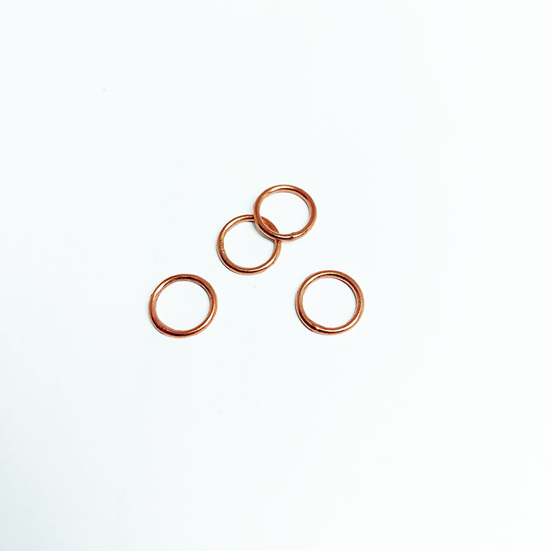 Rose Gold Overlay Over Copper closed jump ring handcrafted in India for jewelry making