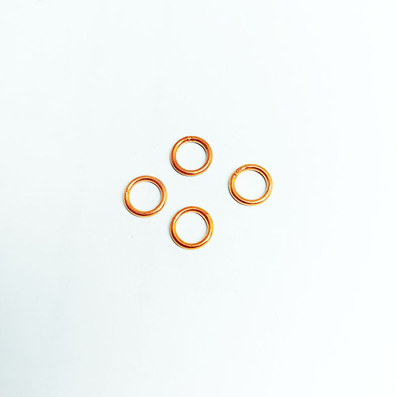 Rose Gold Overlay Over Copper closed jump ring handcrafted in India for jewelry making