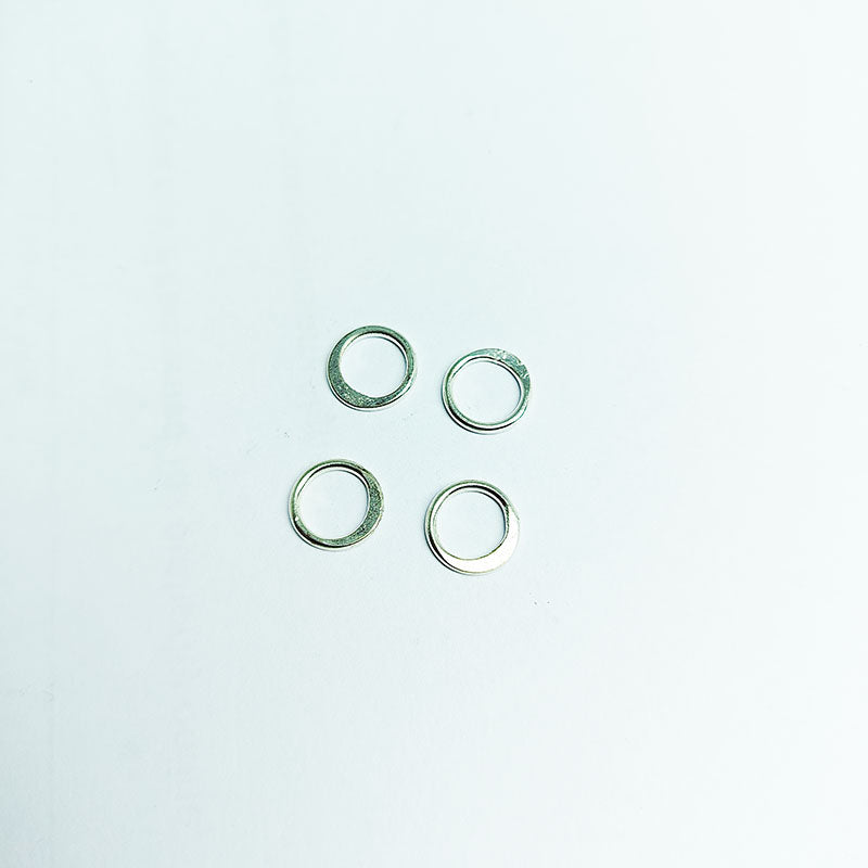 Elegant silver overlay textured hoop ring with oxidized finish, handcrafted in India, minimalist artisan jewelry.