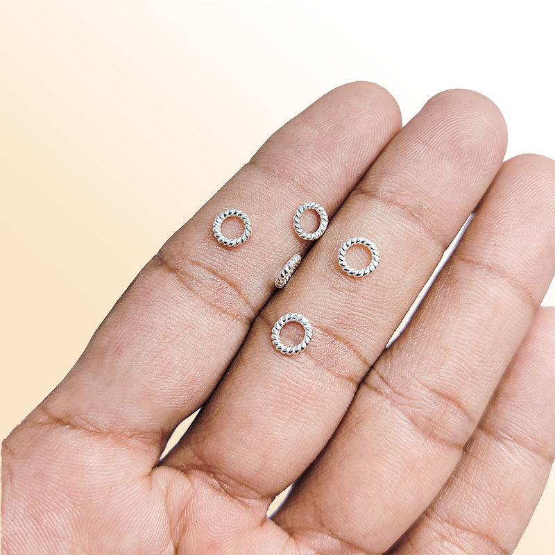 Luxury rose gold overlay open jump ring handcrafted in India for elegant jewelry designs