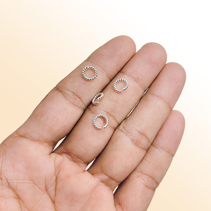 Luxury rose gold overlay open jump ring handcrafted in India for elegant jewelry designs