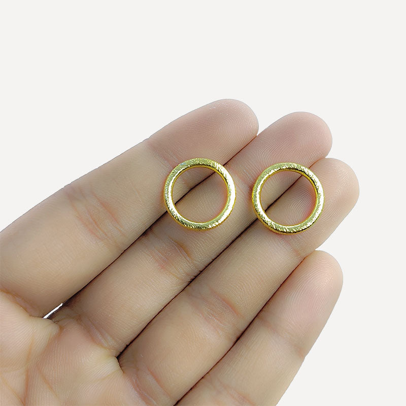 Elegant minimalist band ring with 18K Gold Overlay Over Copper, handcrafted in India