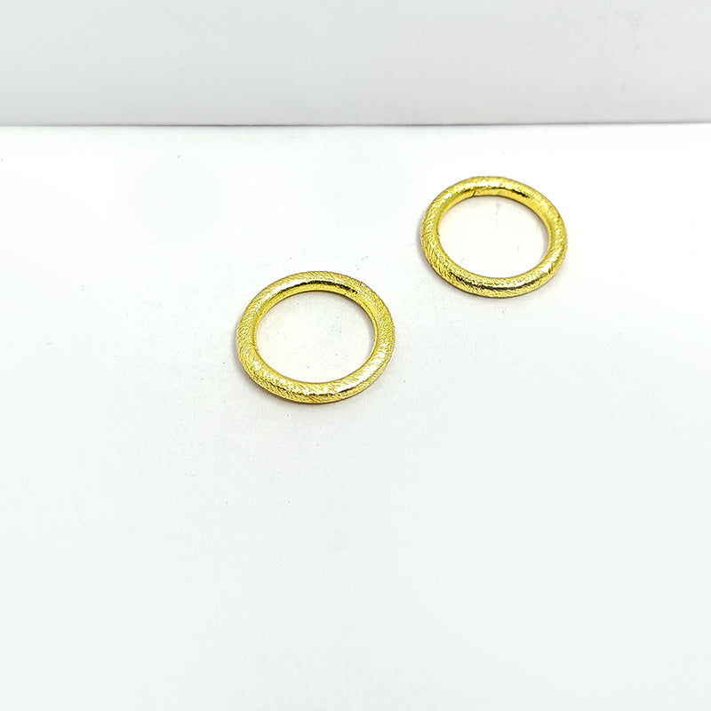 Elegant minimalist band ring with 18K Gold Overlay Over Copper, handcrafted in India