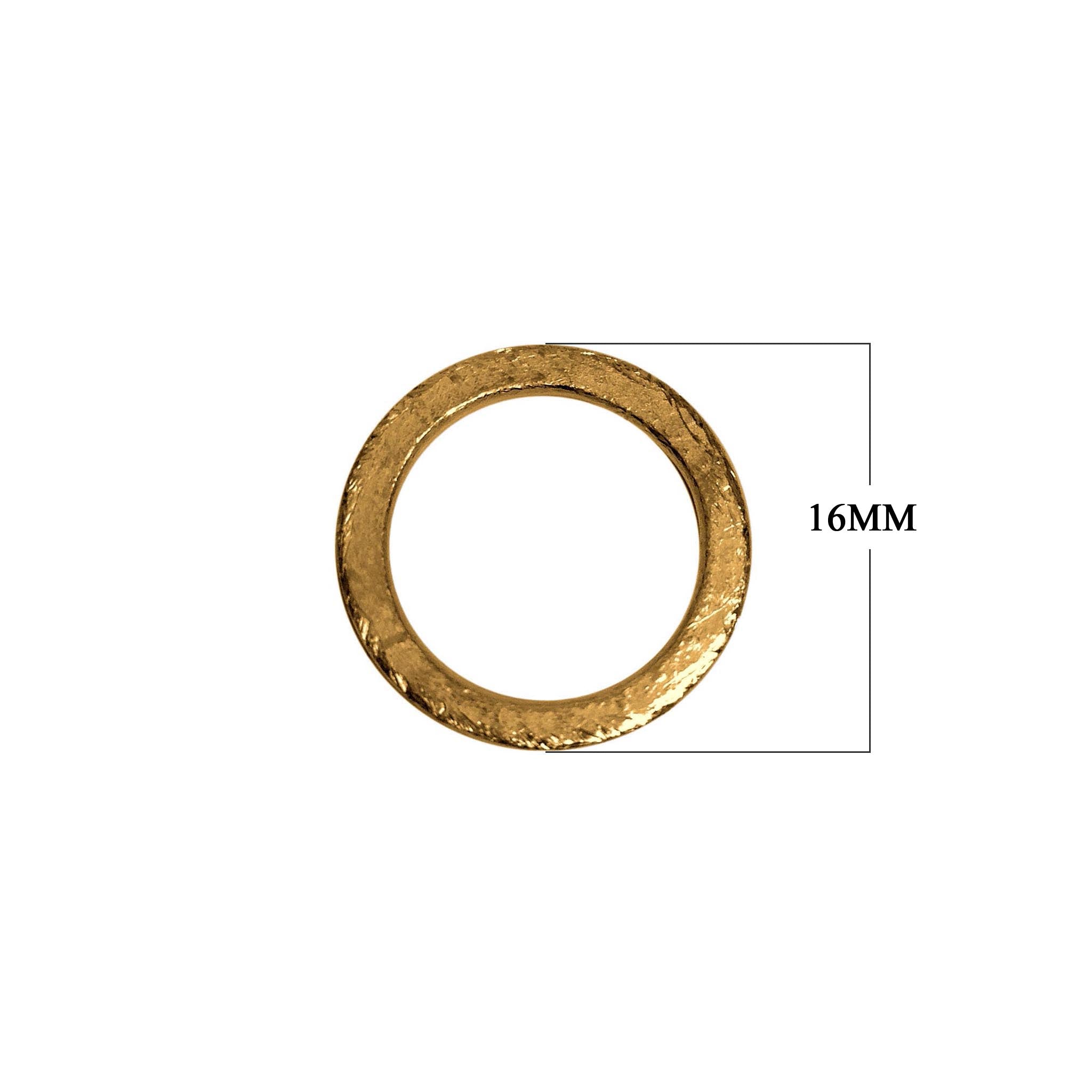 Textured gold ring finding with 18K Gold Overlay Over Copper, handcrafted in India
