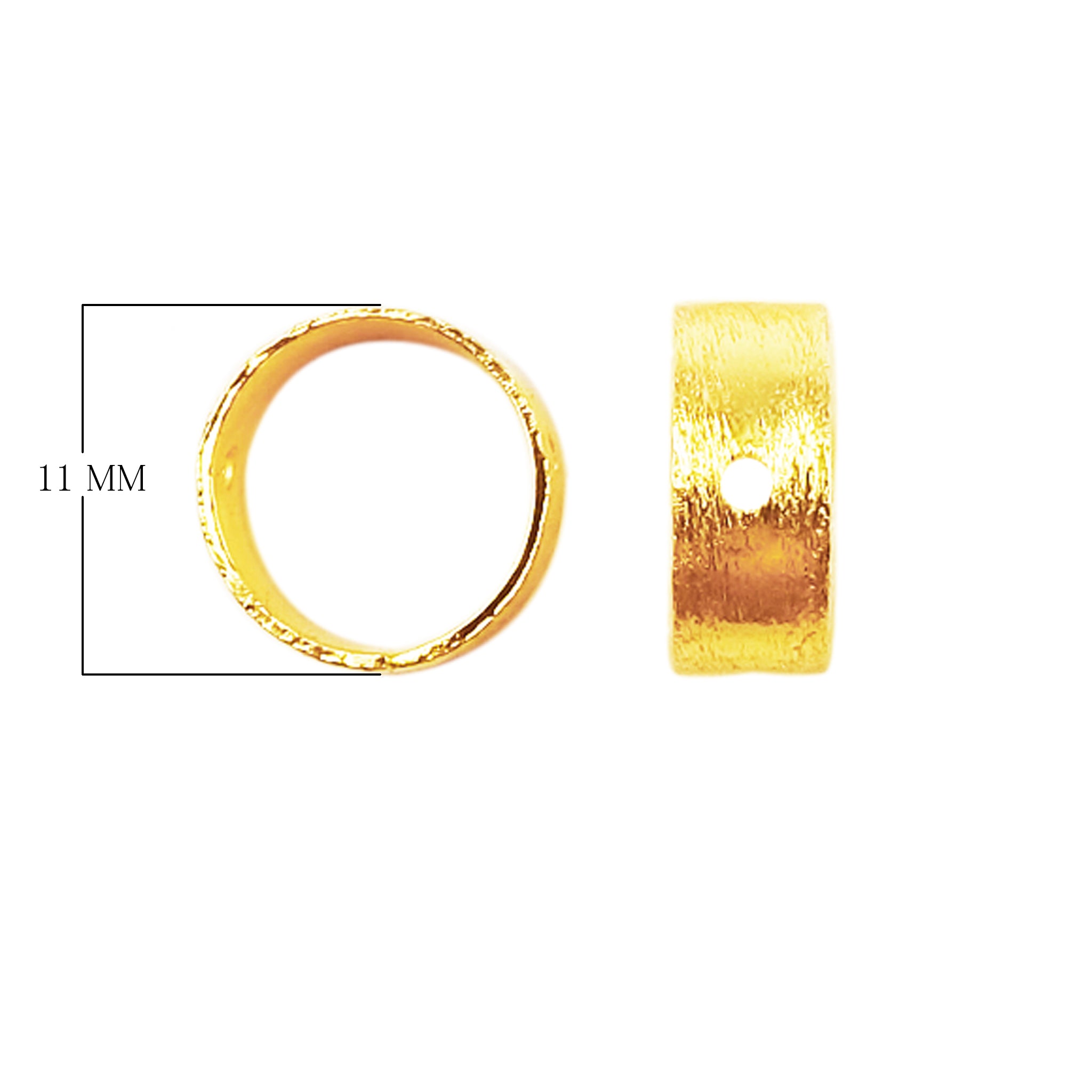 Bold wide band ring base with 18K Gold Overlay Over Copper, handcrafted in India