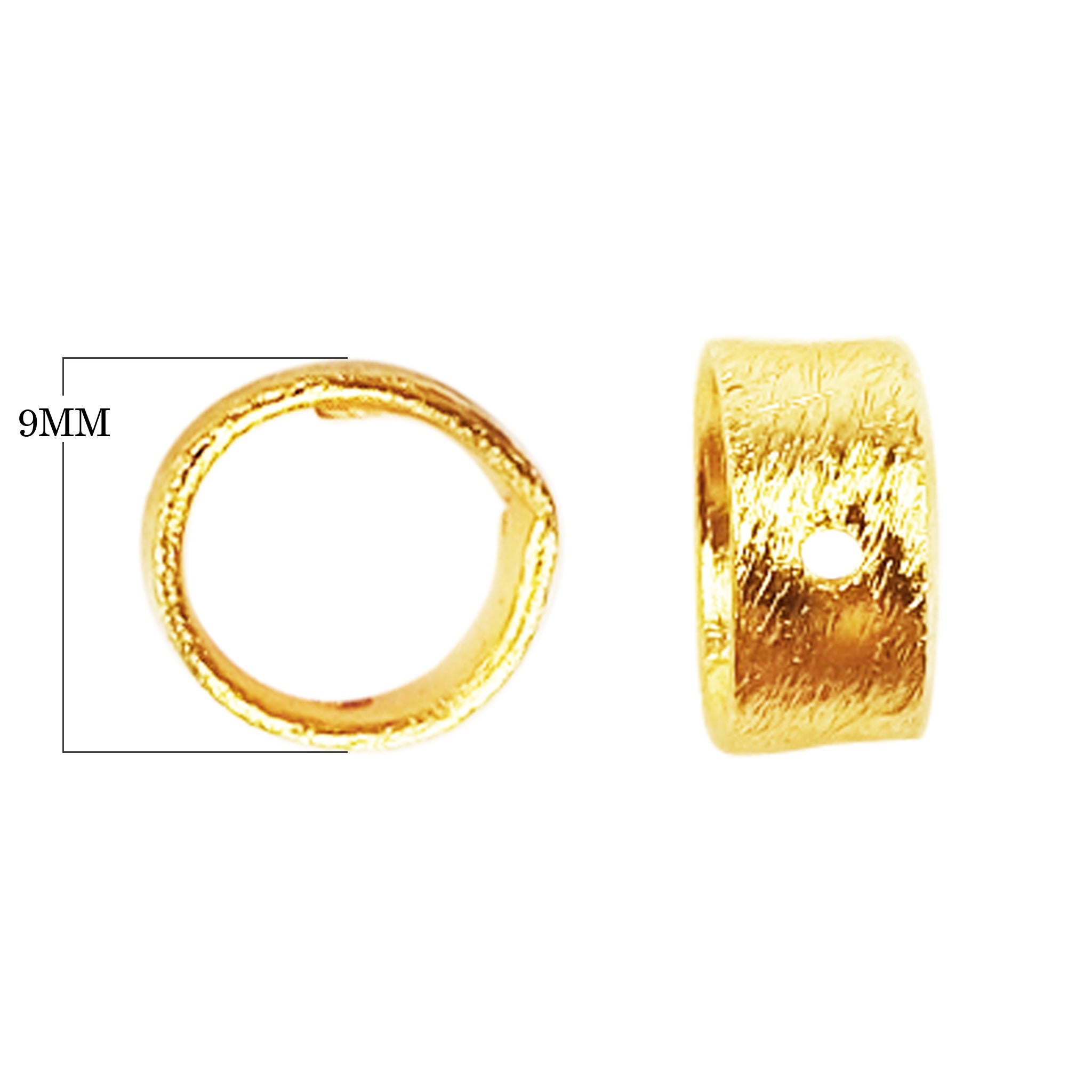 Bold wide band ring base with 18K Gold Overlay Over Copper, handcrafted in India