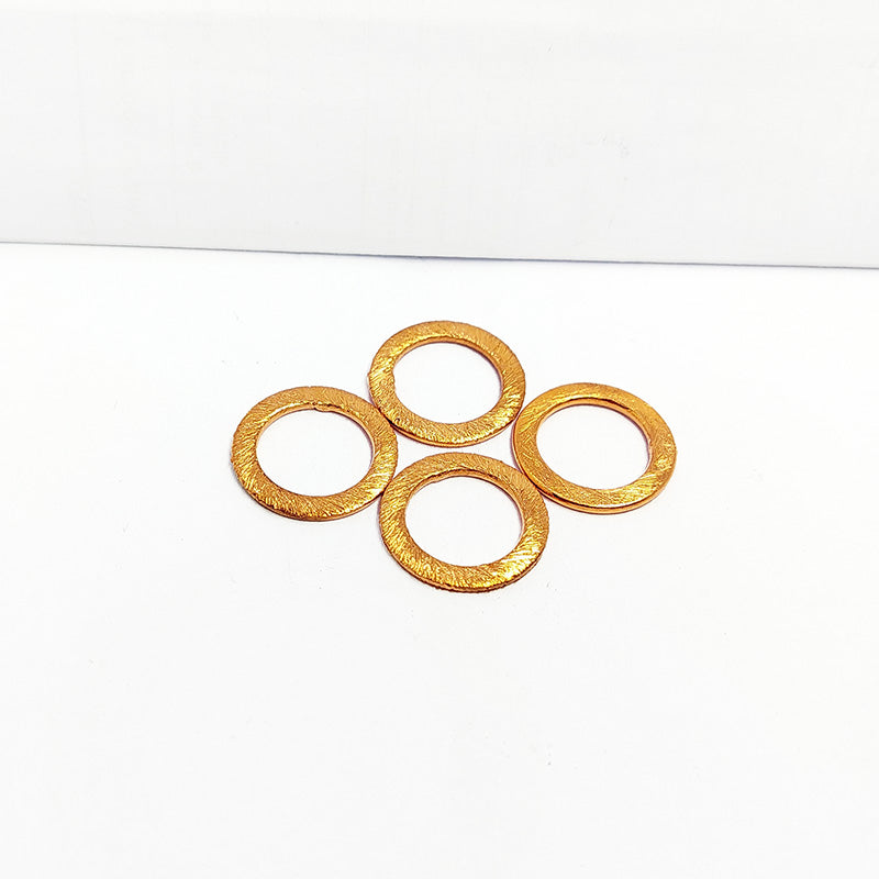 Elegant Rose Gold Overlay Over Copper ring with minimalist circular design, handcrafted jewelry from India