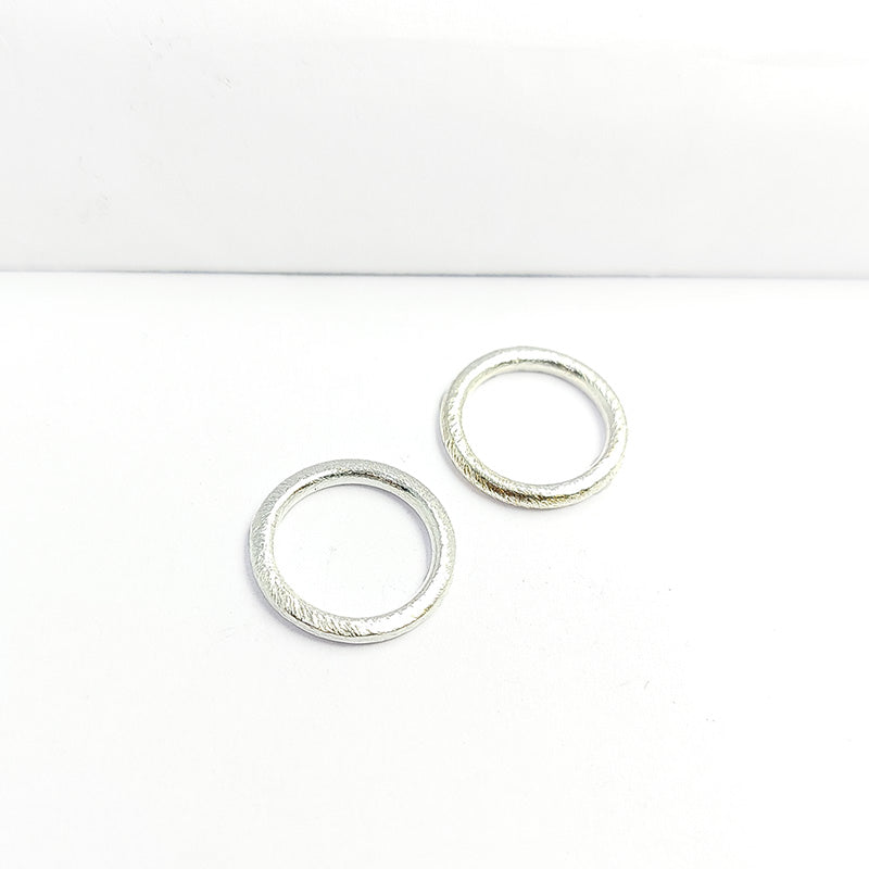 Minimalist silver overlay over copper band ring with polished finish handcrafted in India for daily wear