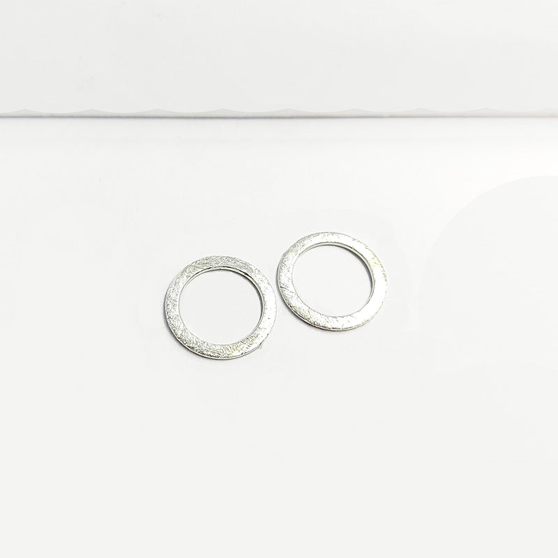 Minimal handcrafted silver overlay over copper band ring with polished finish made in India for everyday wear