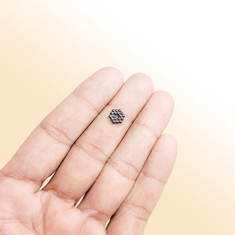 Handcrafted black rhodium overlay copper spacer beads from India for modern jewelry designs