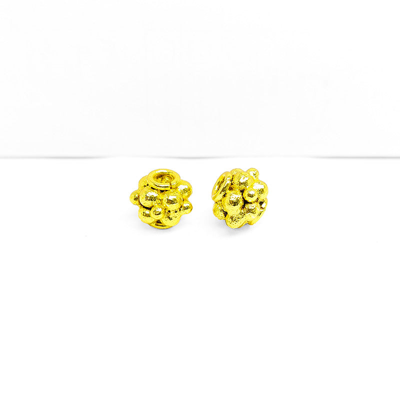Decorative Bali cluster spacer bead with 18K gold overlay, handcrafted India
