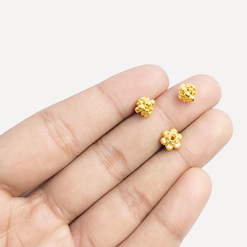 18K Gold Overlay Over Copper Spacers Beads Handcrafted in India