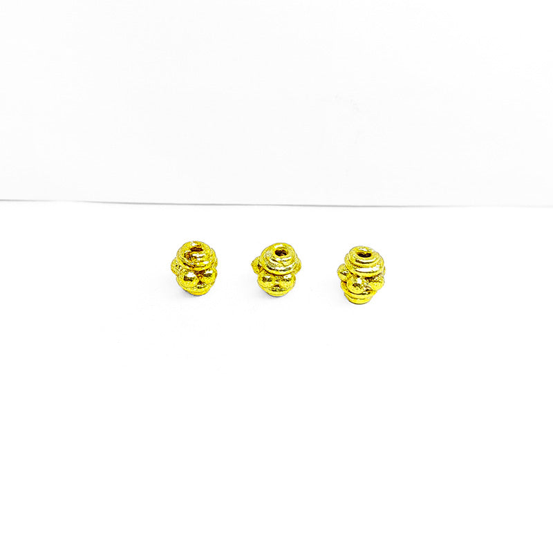 18K Gold Overlay spacer beads handcrafted in India for elegant jewelry making