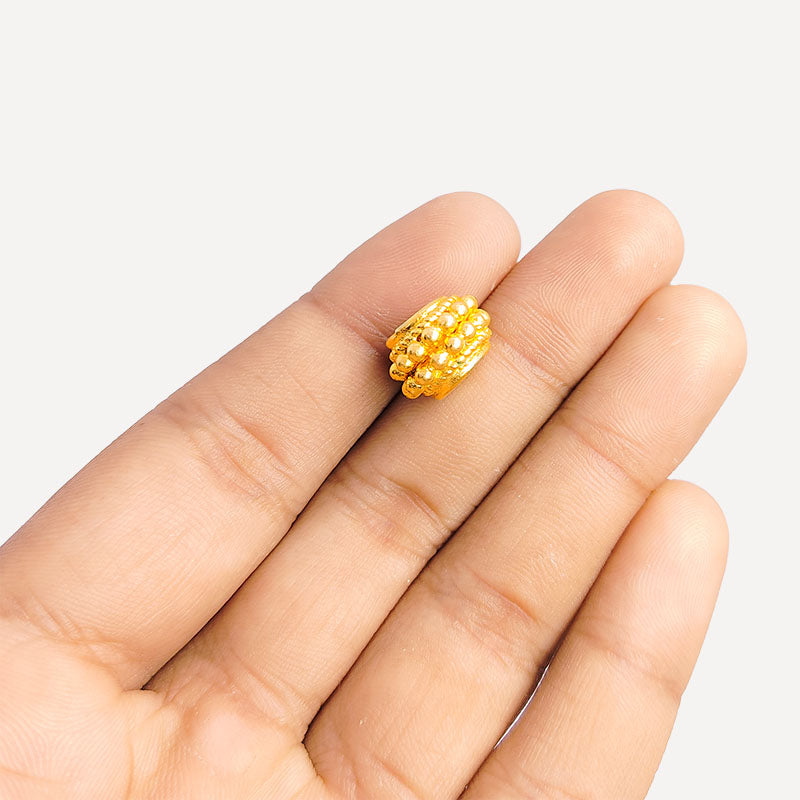 18K gold overlay beaded cluster Bali spacer bead handcrafted in India for retail and DIY jewelry designs