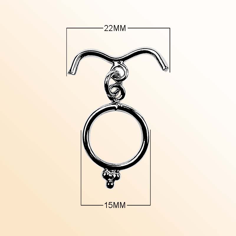 Handcrafted Black Rhodium Overlay toggle clasp from India with curved bar and circular ring design for bracelets and necklaces.