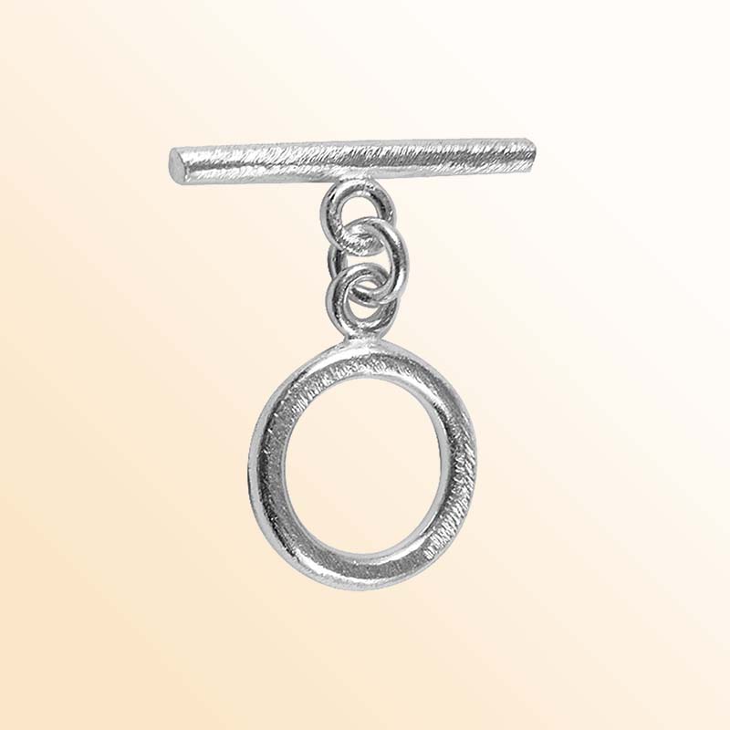 Polished Silver Overlay toggle clasp handcrafted in India, elegant jewelry closure for bracelets and necklaces.