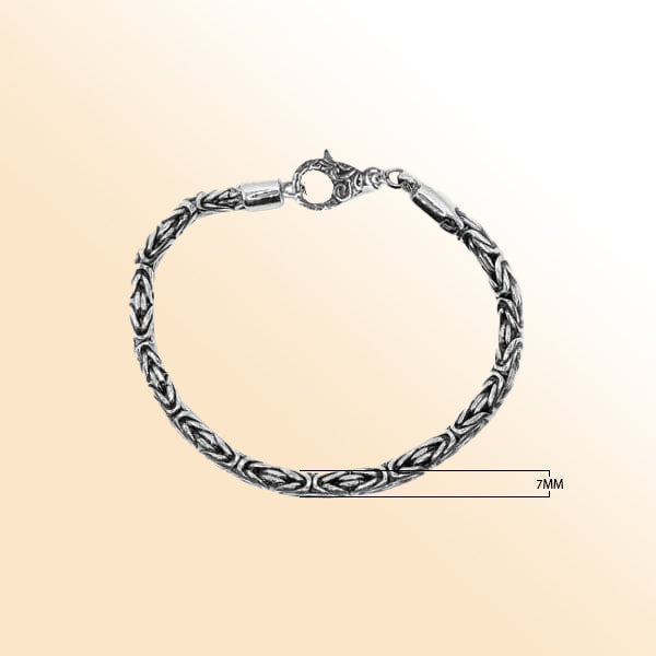 AB-1000-S-7MM-8" Sterling Silver Bracelet With Lobster Jewelry Bali Designs Inc 
