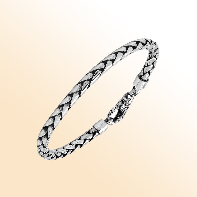 AB-1002-S-5MM-7.5 Sterling Silver Bracelet With Lobster Jewelry Bali Designs Inc 