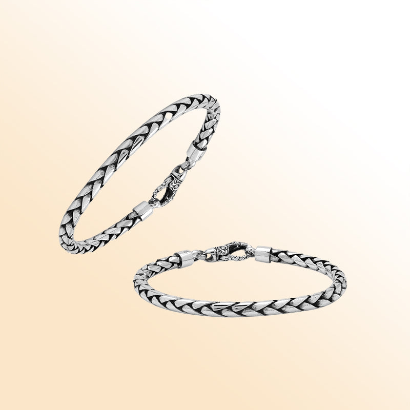 AB-1002-S-5MM-7.5 Sterling Silver Bracelet With Lobster Jewelry Bali Designs Inc 