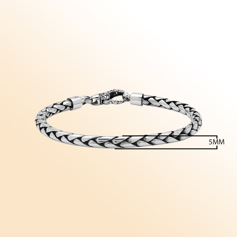 AB-1002-S-5MM-7.5 Sterling Silver Bracelet With Lobster Jewelry Bali Designs Inc 