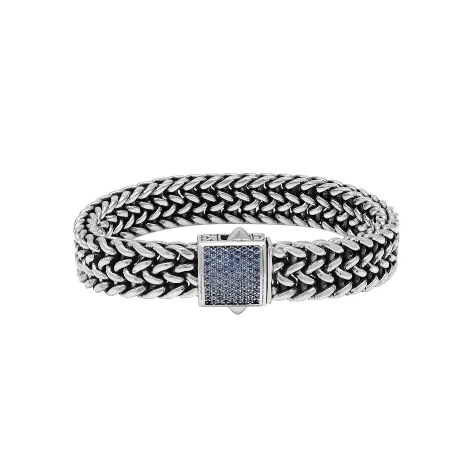 AB-1243-SP-8" Sterling Silver Bracelet With Sapphire Q. Jewelry Bali Designs Inc 