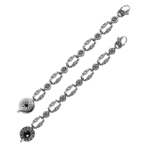 AB-6147-OX Sterling Silver Bracelet With Black Onyx Jewelry Bali Designs Inc 