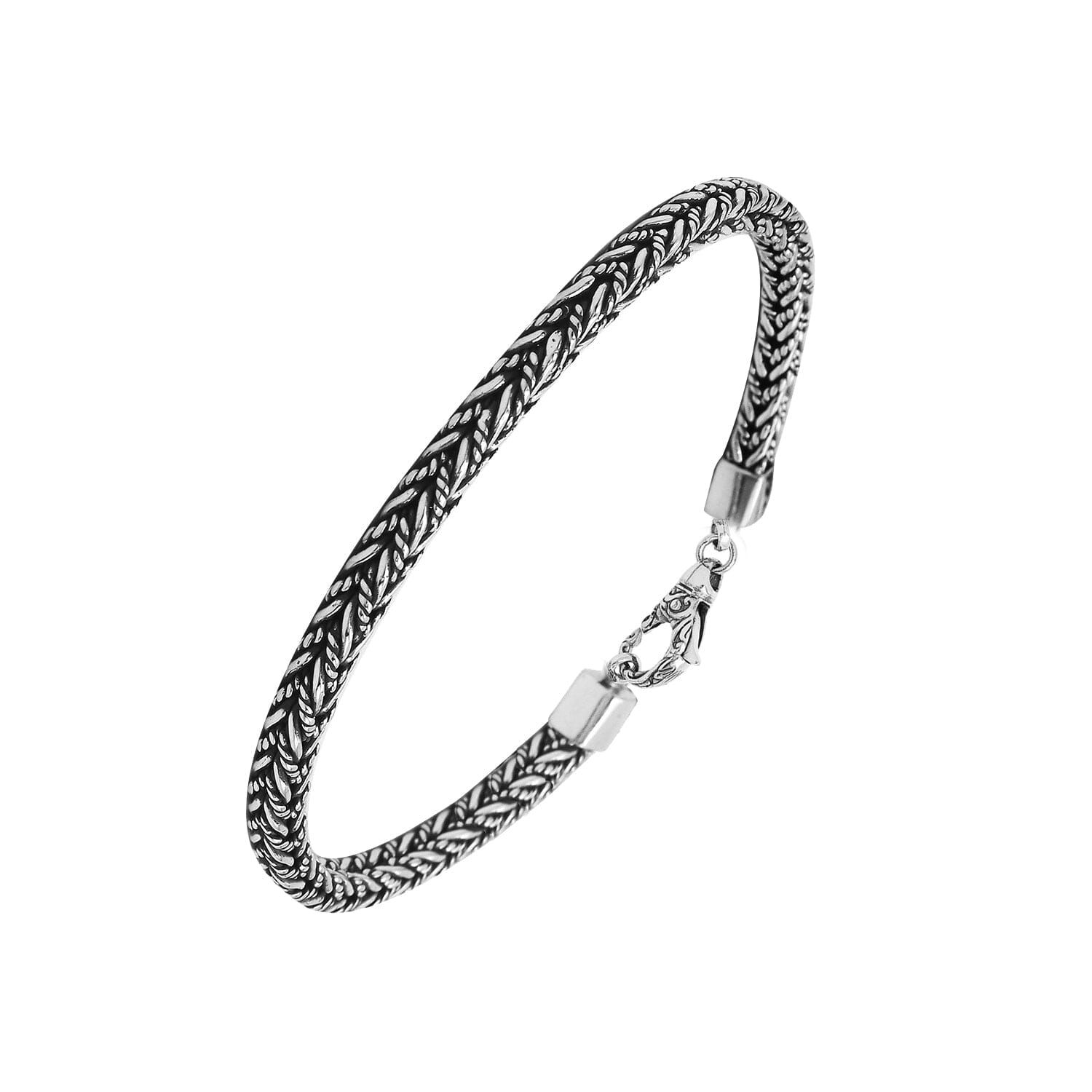 AB-6310-S-4MM-7" Sterling Silver Bracelet With Lobster Jewelry Bali Designs Inc 
