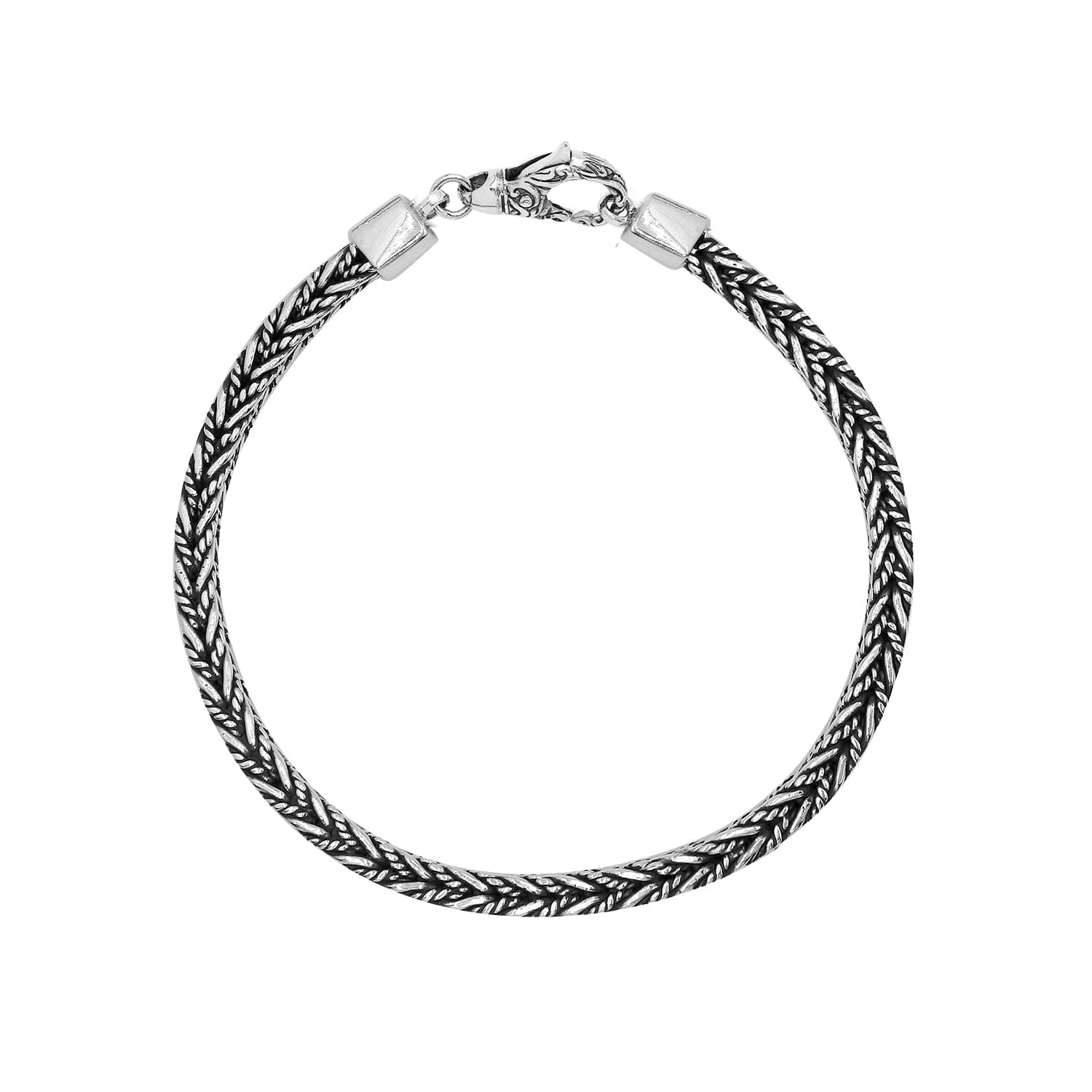 AB-6310-S-4MM-7" Sterling Silver Bracelet With Lobster Jewelry Bali Designs Inc 