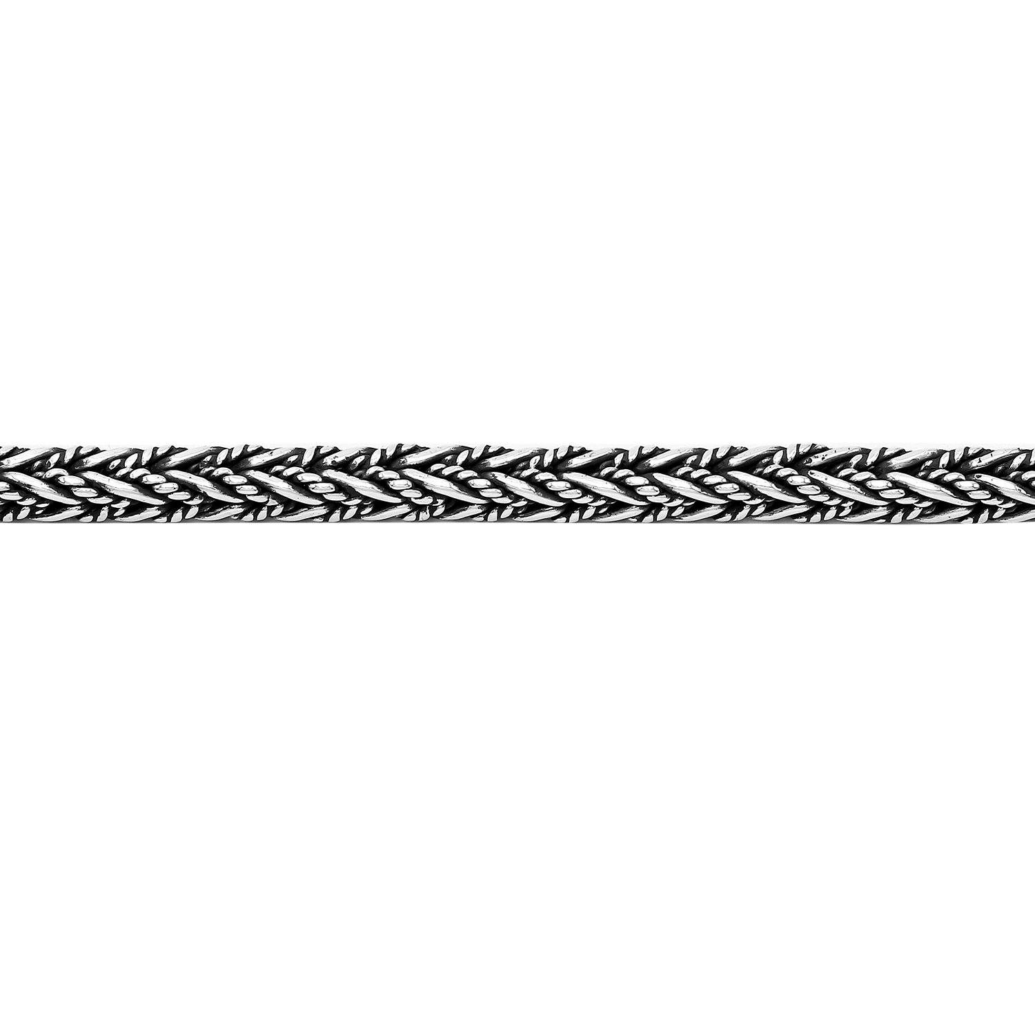 AB-6310-S-7" Sterling Silver Bracelet with Plain Silver Jewelry Bali Designs Inc 