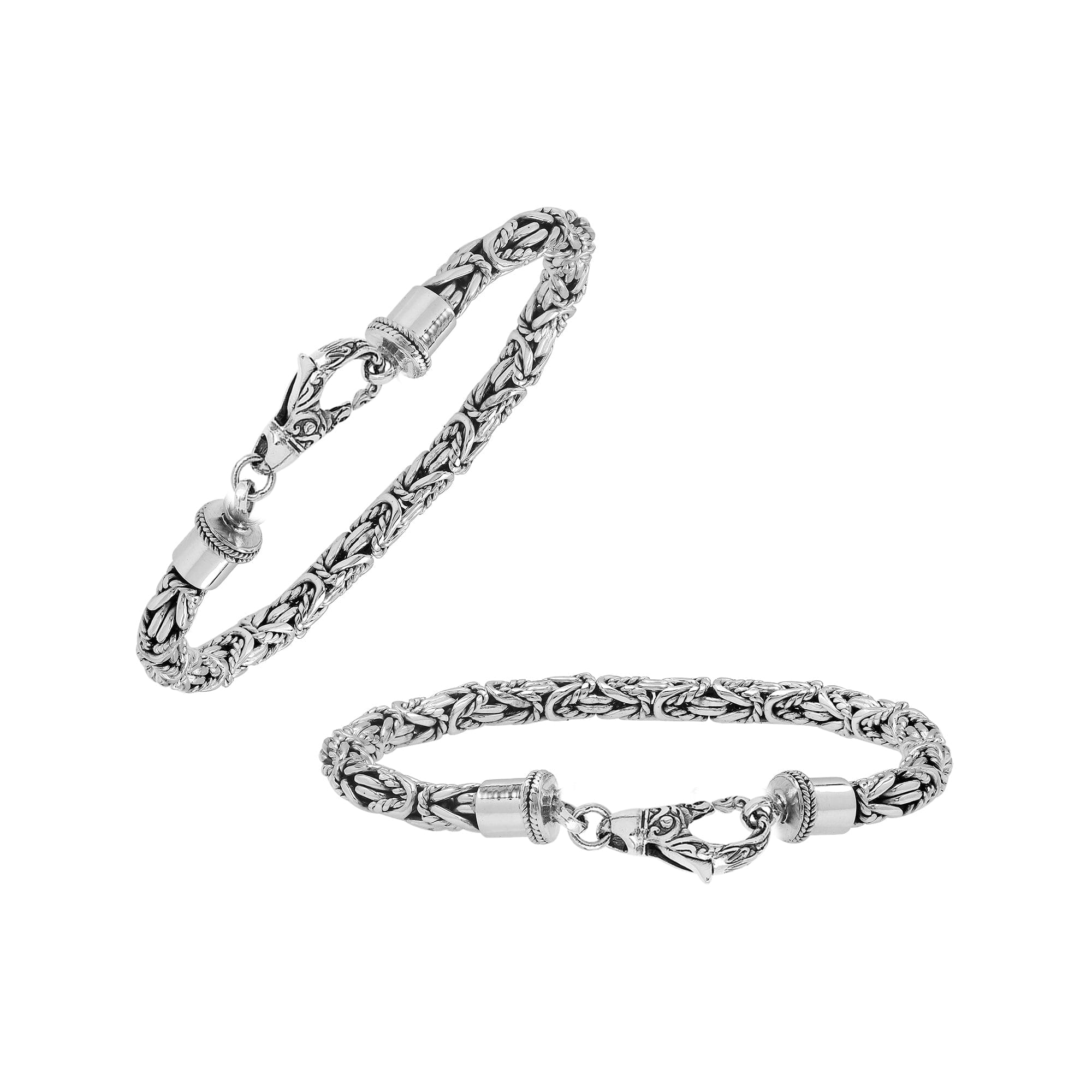 AB-6318-S-5MM-7" Sterling Silver Bracelet With Lobster Jewelry Bali Designs Inc 