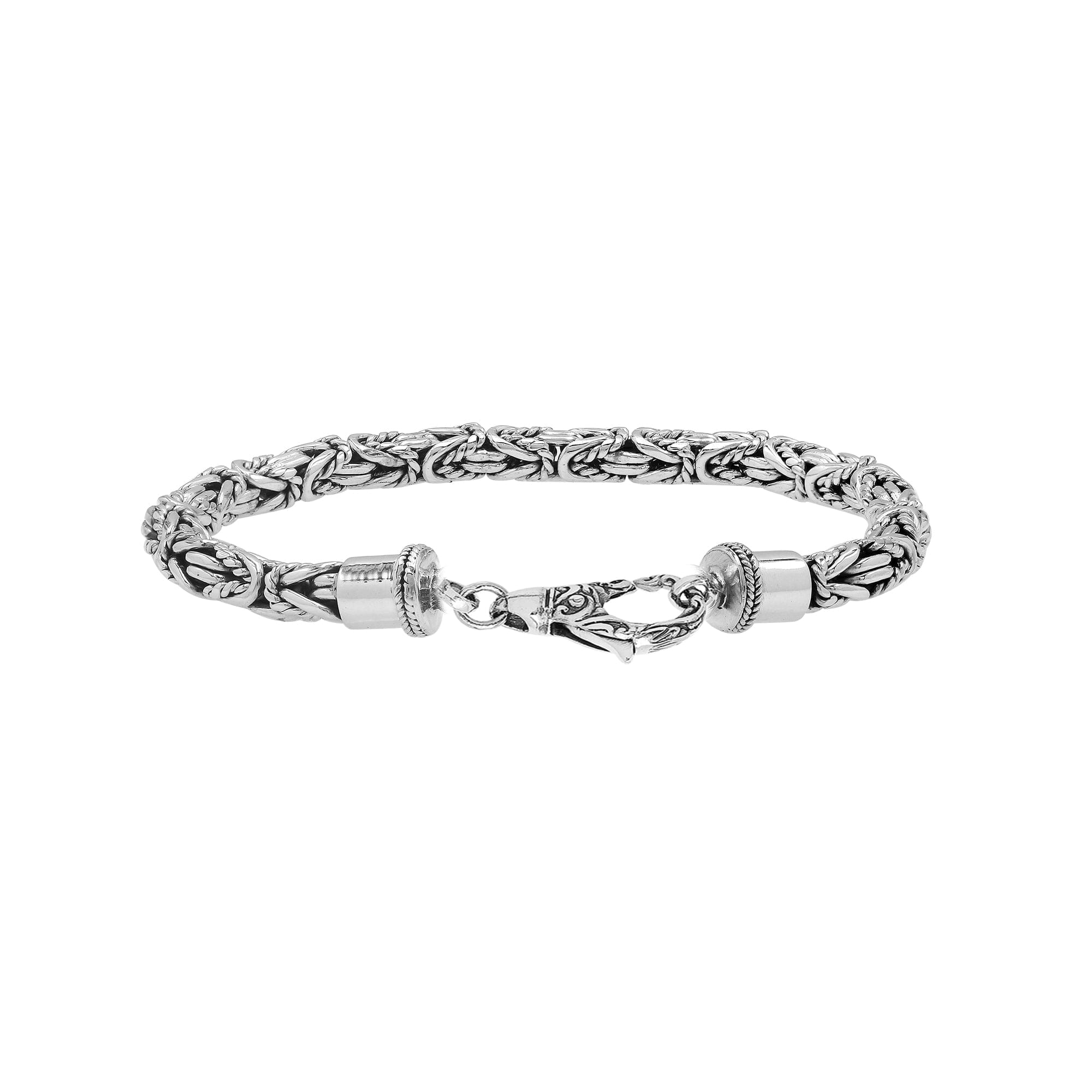 AB-6318-S-5MM-7" Sterling Silver Bracelet With Lobster Jewelry Bali Designs Inc 